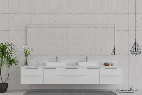 Seascape canvas art in bathroom setting
